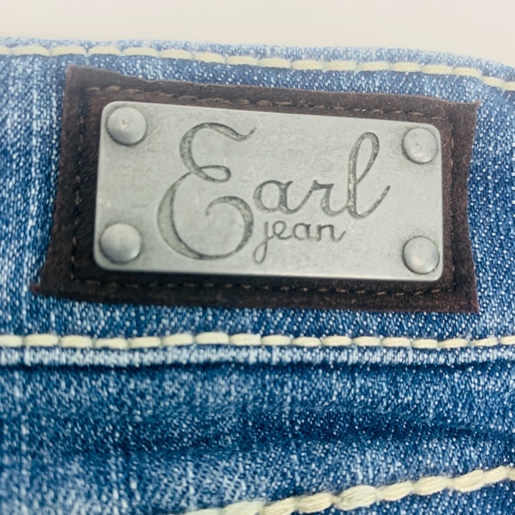Earl Jean Womens 8P Blue Capri Stretch Med Wash - Picture 10 of 10